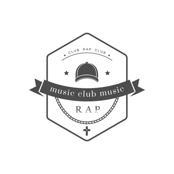 Rap-Musiklogo. — Stockvektor