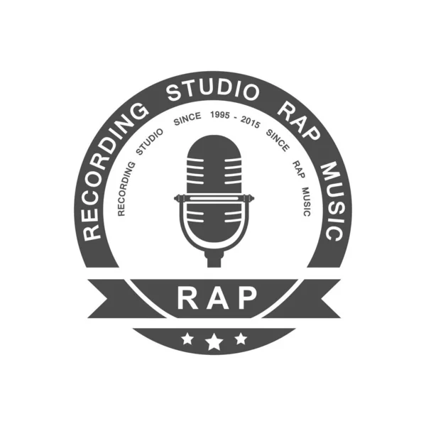 Logotipo de la música rap . — Vector de stock