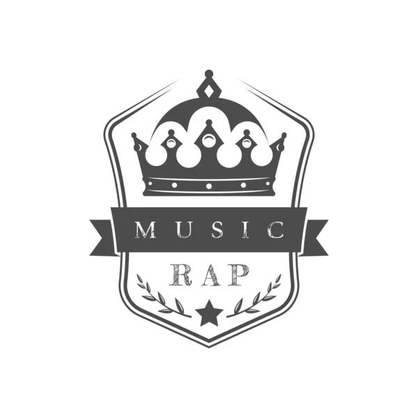 Logotipo de la música rap . — Archivo Imágenes Vectoriales