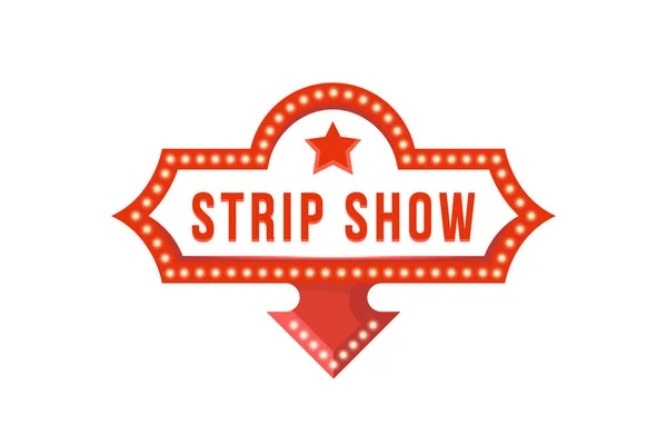 Strip show Signboard — Wektor stockowy