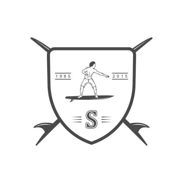 Logotipo di surf . — Vettoriale Stock