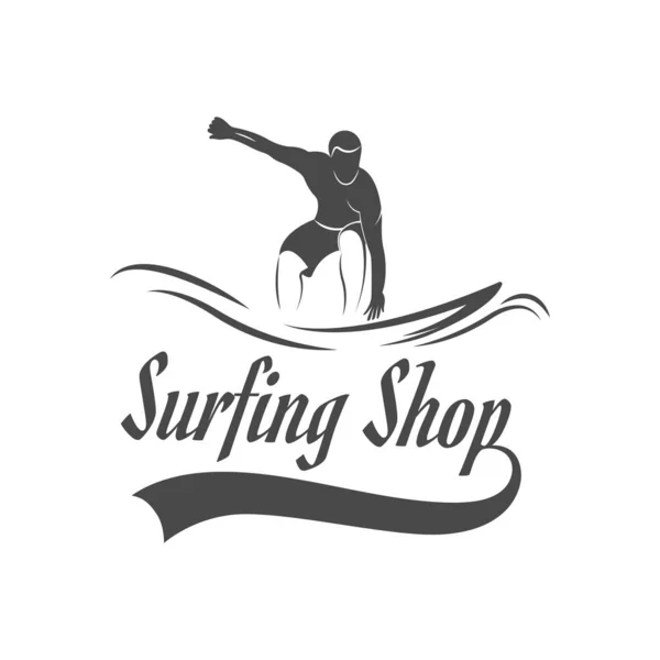 Logotipo di surf . — Vettoriale Stock