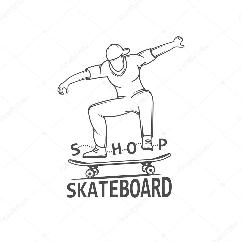 Vintage sports emblem. Logo for sports shops. Retro design. Label and elements of street style.