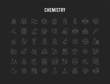 Vektör hat Icons kimya set
