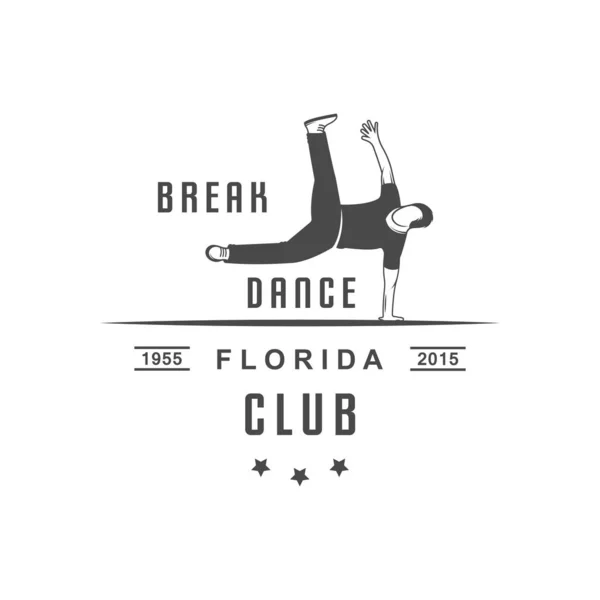 Break dance logotyp. — Wektor stockowy