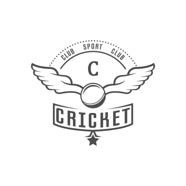 Cricket Club logotyp. — Stock vektor