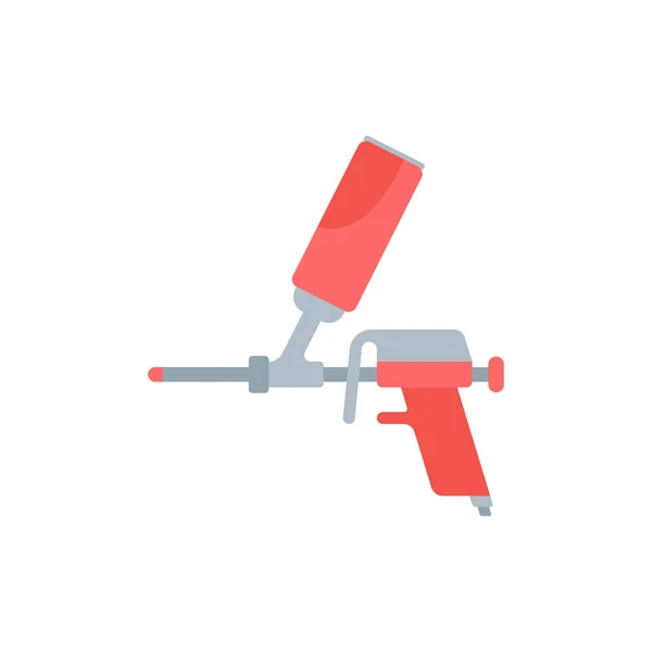 Illustration plate d'un pistolet à peinture — Image vectorielle