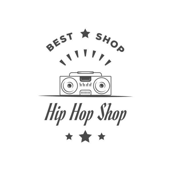 Logotipo del negozio di hip hop . — Vettoriale Stock