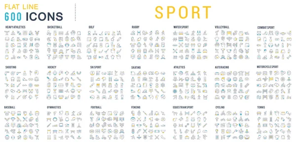 Establecer iconos lineales del deporte . — Archivo Imágenes Vectoriales