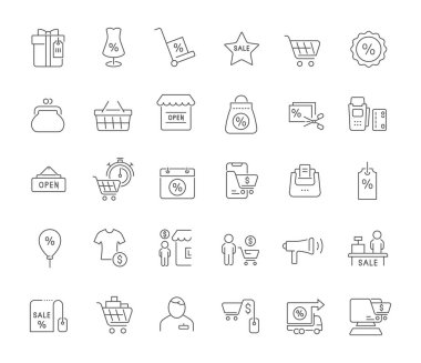 Kara Cuma Vektör Çizgisi Simgelerini Ayarla