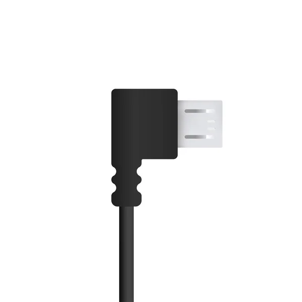 Ilustração vetorial do cabo micro-USB — Vetor de Stock