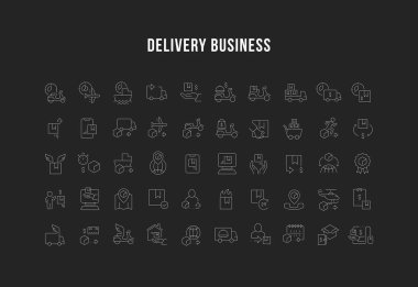 Taşıma İşlerinin Vektör Satırı Simgelerini Ayarla