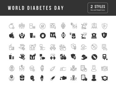Mobil kavramlar, web ve uygulamalar için basit tasarım gününün siyah beyaz vektör ikonlarının toplanması. Modern logoları ve piktogramları ayarla.