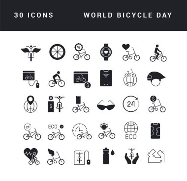 Dünya Bisiklet Gününün Basit Simgeleri