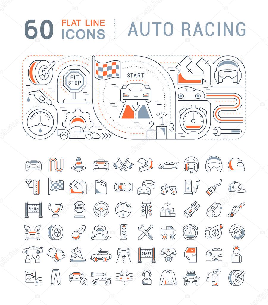 Set of vector line icons of augmented reality for modern concepts, web and apps.