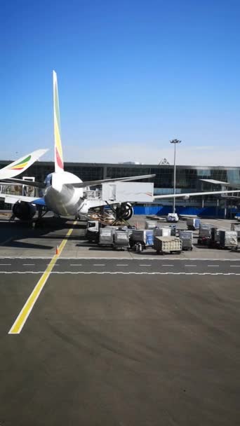 Voli Etiopia Che Preparano Volare Accra Durante Aprile 2019 Dall — Video Stock