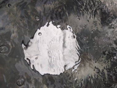 Düşen su ve kabarcıklar Arkaplan ve Duvar Kağıdı İçin Mükemmel