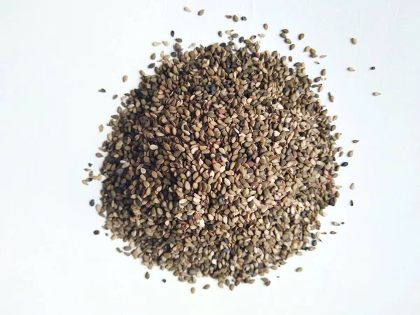 Sezamová Semena Izolovaná Bílém Pozadí — Stock fotografie