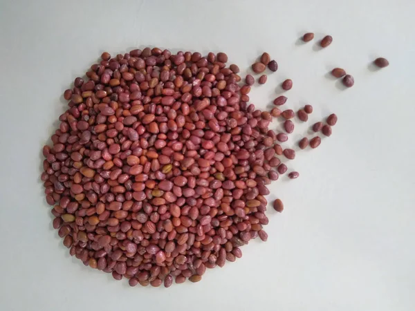 beyaz arkaplan görünümünde izole turp tohumları