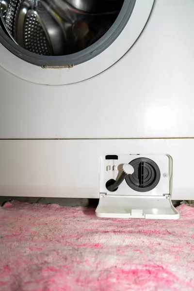 Limpieza Del Filtro Lavadora Filtro Lavadora Está Sucio — Foto de Stock