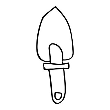 El çizimi gargara aleti izole edilmiş. Ev bitkileriyle ilgilen. Stok vektör illüstrasyonu.