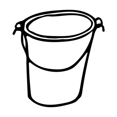 El çizimi gargara aleti izole edilmiş. Ev bitkileriyle ilgilen. Stok vektör illüstrasyonu.