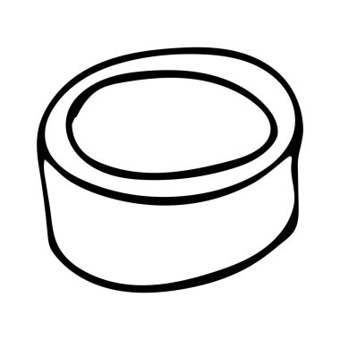 El çizimi gargara aleti izole edilmiş. Ev bitkileriyle ilgilen. Stok vektör illüstrasyonu.