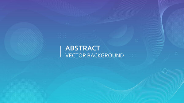 Abstract geometric vector background with gradients and waves. Minimal style with translucent textures, triangle, circle, square made of dots. The background is suitable for web design, landing page.