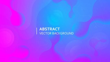 Renkli sıvı arka plan ve ağ elementleri. Dinamik şekiller bileşimi. Yarı saydam geometrik şekil ve çizgilerle soyut vektör arkaplanı. Sancaklar ve web için eğilimli grafikler.