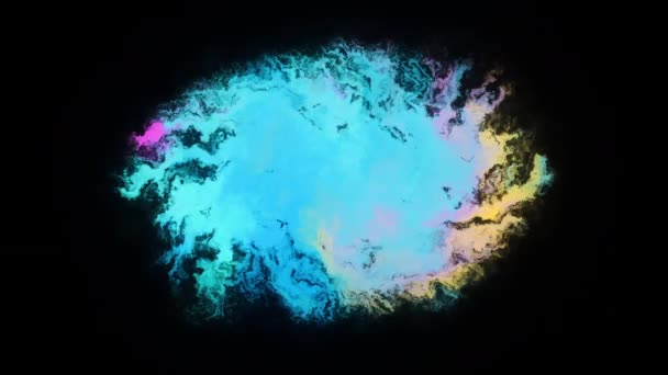 Ensemble Clips Vidéo Animés Dégradé Coloré Holographique Qui Saigne Sur — Video