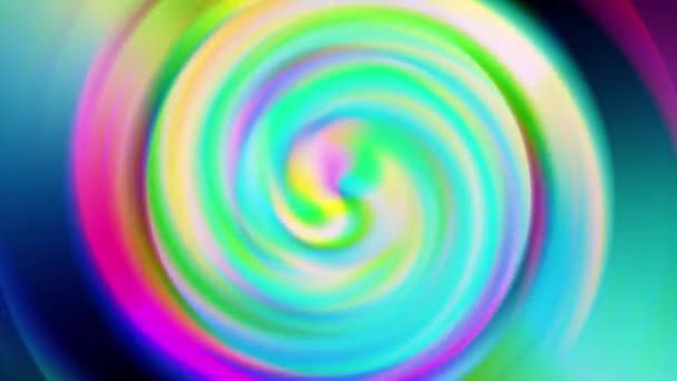 Sem Emenda Looping Colorido Suave Espiral Rotativa Abstrata Fundo Animado — Vídeo de Stock