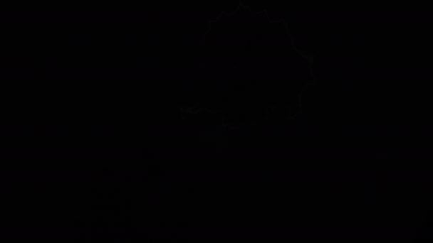 Набор Видео Переходов Белой Расширяющейся Краски Кровоточит Черном Фоне Использован — стоковое видео