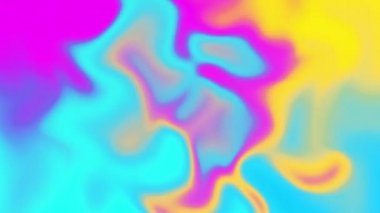 Kusursuz akışkan holografik soyut sıvı döngüsü. Canlı canlandırılmış arkaplan.