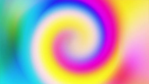 Lazo Sin Fisuras Espiral Abstracta Suave Colorido Fondo Animado Vibrante — Vídeo de stock