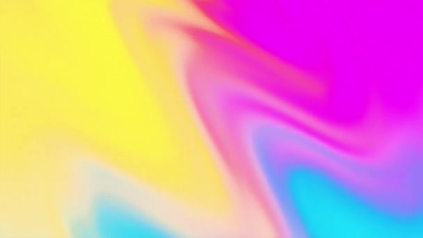 Seamlessly Looping Vibrant Holographic Abstract Waves Animated Background — Stock Video