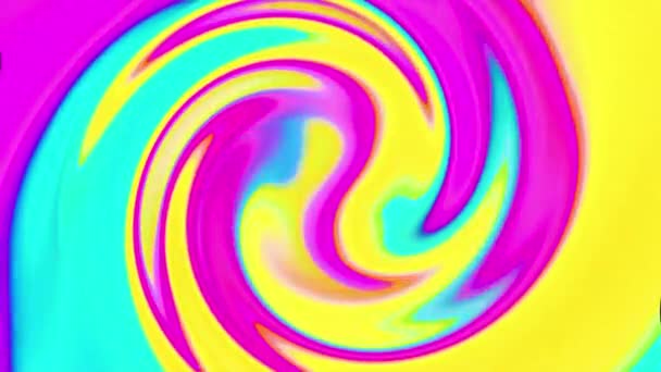 Seamlessly Looping Holographic Abstract Spiral Vibrant Animated Background — Stock Video
