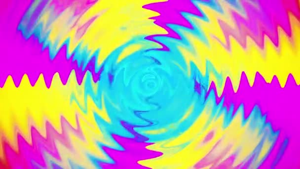 Seamlessly Looping Vibrant Holographic Ripples Trippy Animated Background — Stock Video