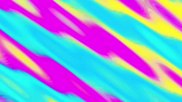 Seamlessly Looping Flowing Vibrant Holographic Abstract Waves Trippy Animated Background — Stock Video