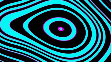 Çerçevede oluşan yakın plan mavi, siyah ve pembe renk deseni veya desen çizimi.