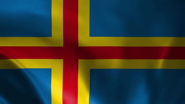 Aland Flag Vinker Løkke – Stock-video