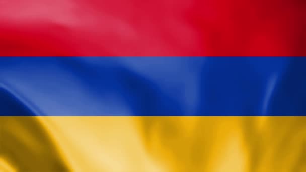 Armenia Bandera Ondeando Animación Bucle Perfecto Fondo Vídeo Colores Oficiales — Vídeo de stock