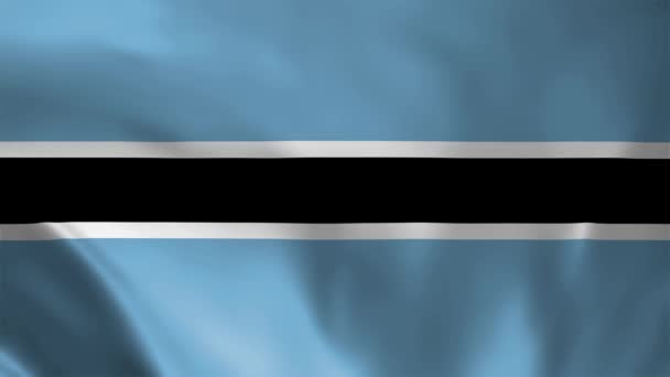 Botswana Flagga Viftande Animation Perfekt Looping Video Bakgrund Officiella Färger — Stockvideo