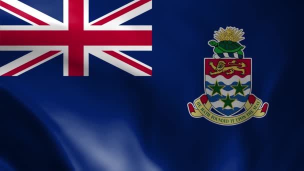 Σημαία Νήσων Κέιμαν Εθνική Σημαία Νησιά Κέιμαν Κυματίζει Βίντεο Από — Αρχείο Βίντεο