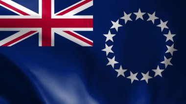 Cook Adaları bayrak sallama animasyonu, mükemmel döngü, 4K video arka plan, resmi renkler, Ulusal Cook Adaları bayrak animasyon arka planı 4k en iyi seçim ve görüntüleriniz için uygun