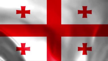 Georgia Dalgalanan Bayrak, Gürcistan Bayrağı, Gürcistan Dalgalanan Animasyon Bayrağı, Georgia Flag 4K