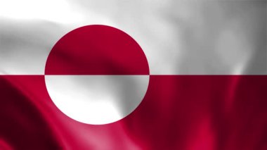 Grönland Dalgalanan Bayrağı, Grönland Bayrağı, Grönland Dalgalanan Bayrak Animasyonu, Grönland Bayrağı 4K