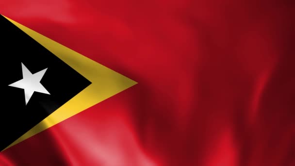 Ανατολικό Τιμόρ Κυματίζει Σημαία Βίντεο Κινουμένων Σχεδίων Εθνική Σημαία Του — Αρχείο Βίντεο