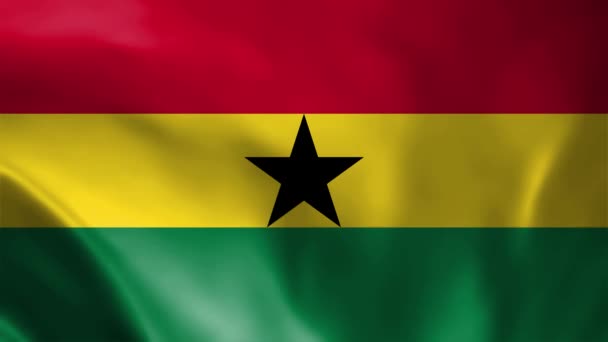 Flaga Ghany Animacja Machanie Doskonały Pętli Tło Wideo Oficjalne Kolory — Wideo stockowe