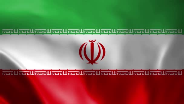 Iran Flaga Tle Realistyczne Machanie Wideo Wiatr Dzień Niepodległości Lub — Wideo stockowe