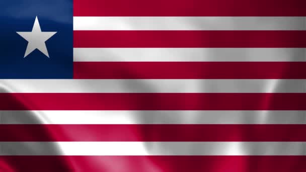 Liberia Flag Nationell Liberia Flagga Vinka Liberias Flagga Videofilmer Som — Stockvideo